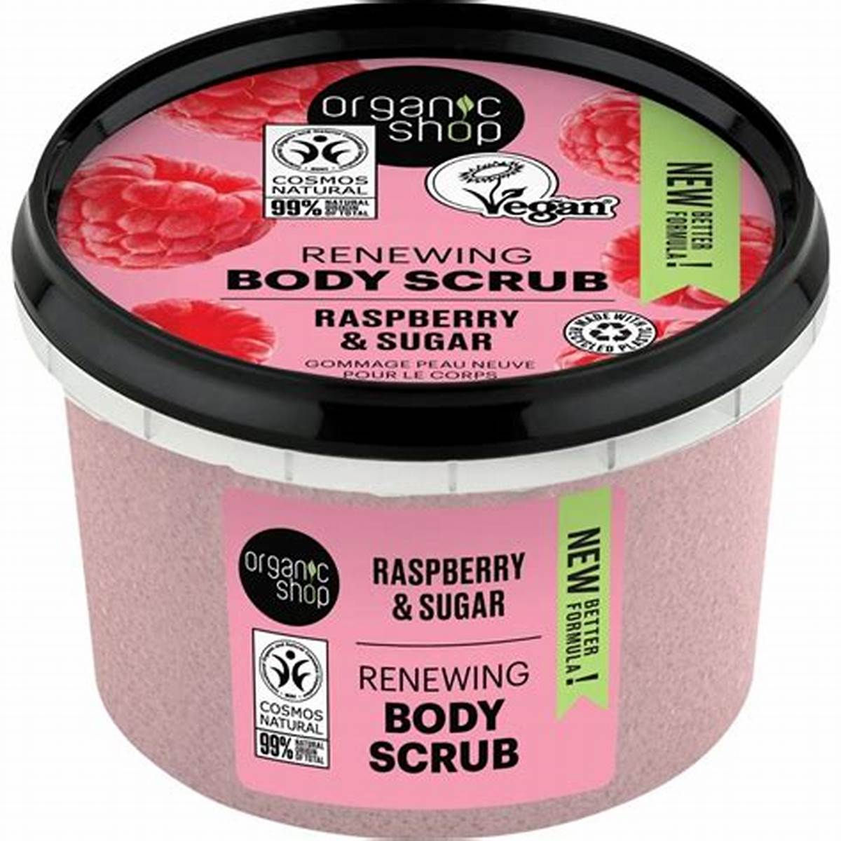 Organic Shop Raspberry & Sugar Renewing Body Scrub, 250 mL