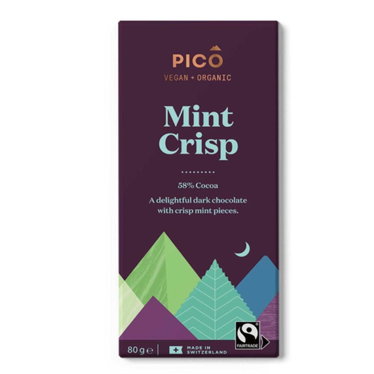 Pico Organic Vegan Chocolate Mint Crisp 80g