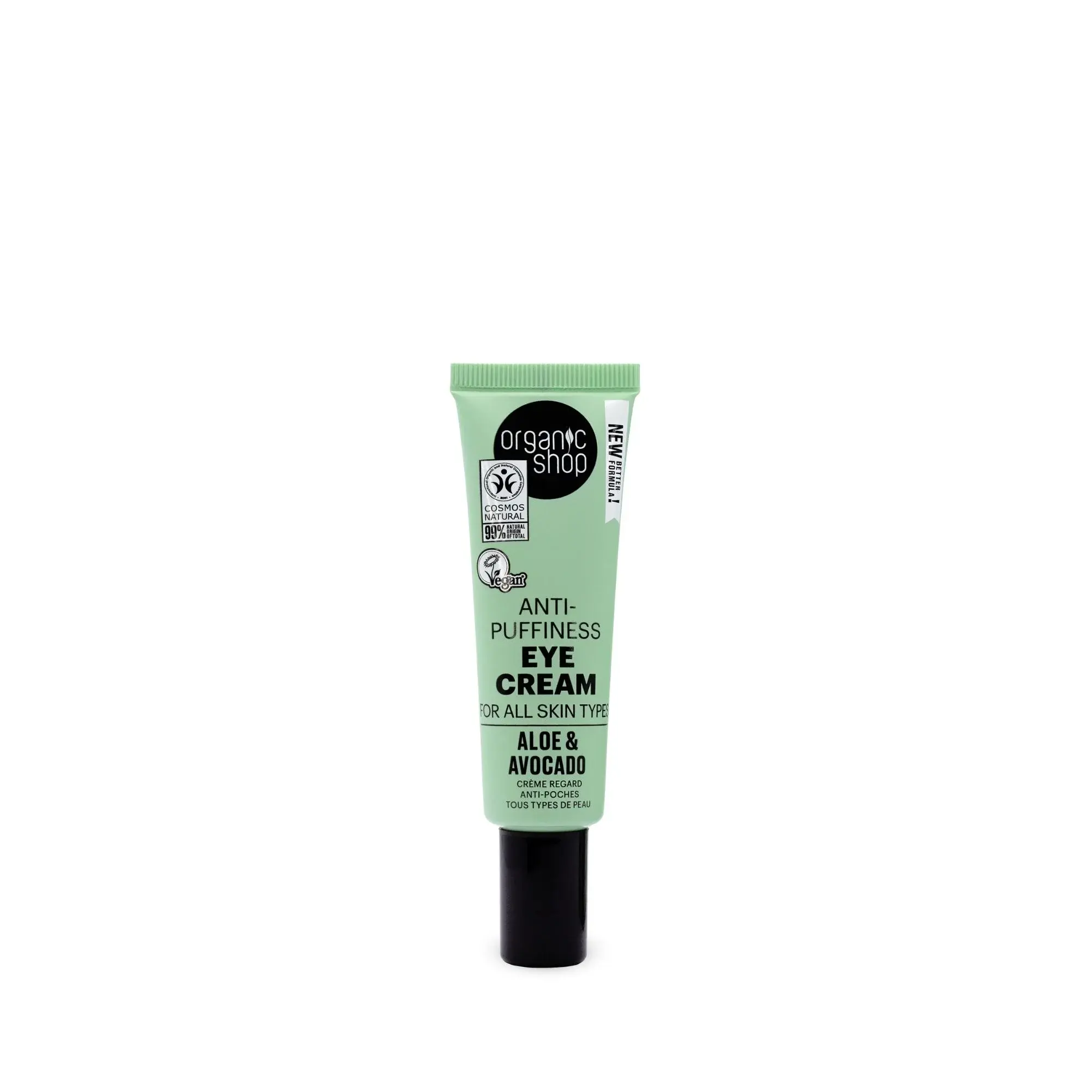 Organic Shop Anti-Puffiness Eye Cream Aloe & Avocado, 30 Ml