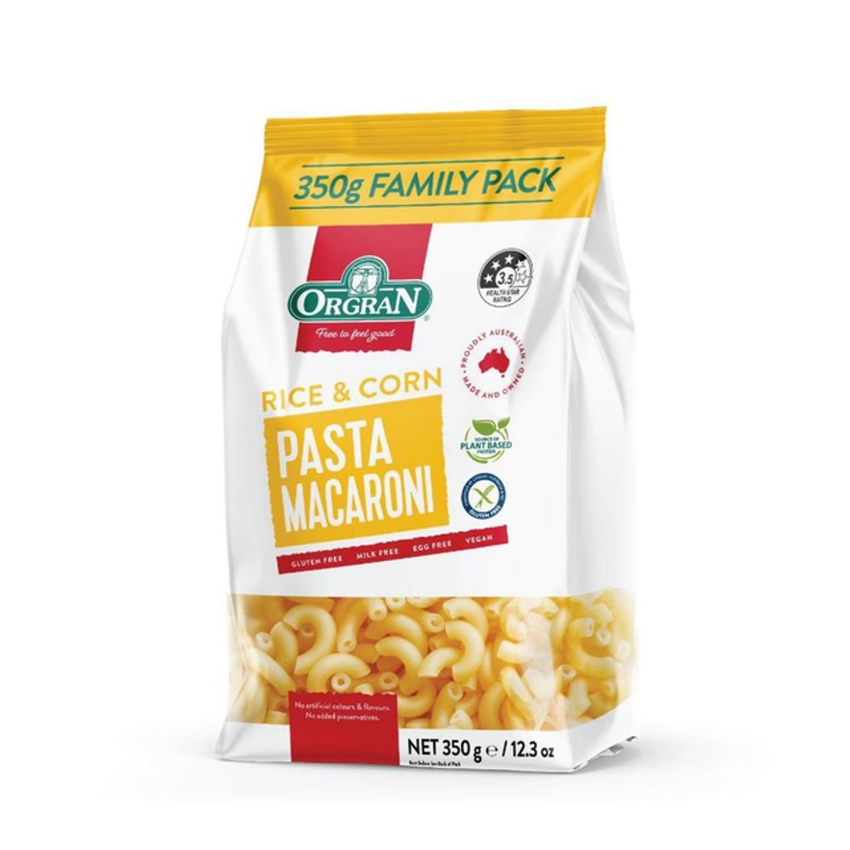Orgran Rice & Corn Macaroni Pasta 350g