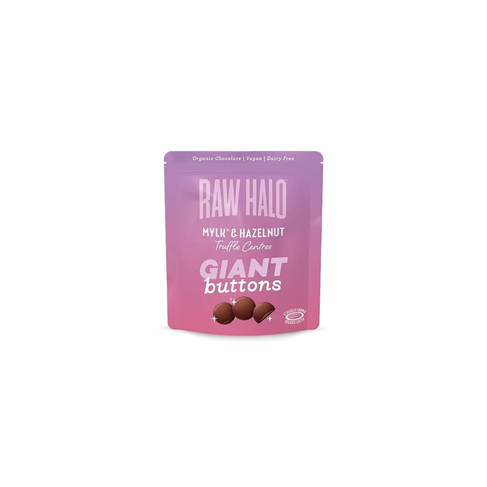 Raw Halo Mylk & Hazelnut Vegan Giant Chocolate Buttons