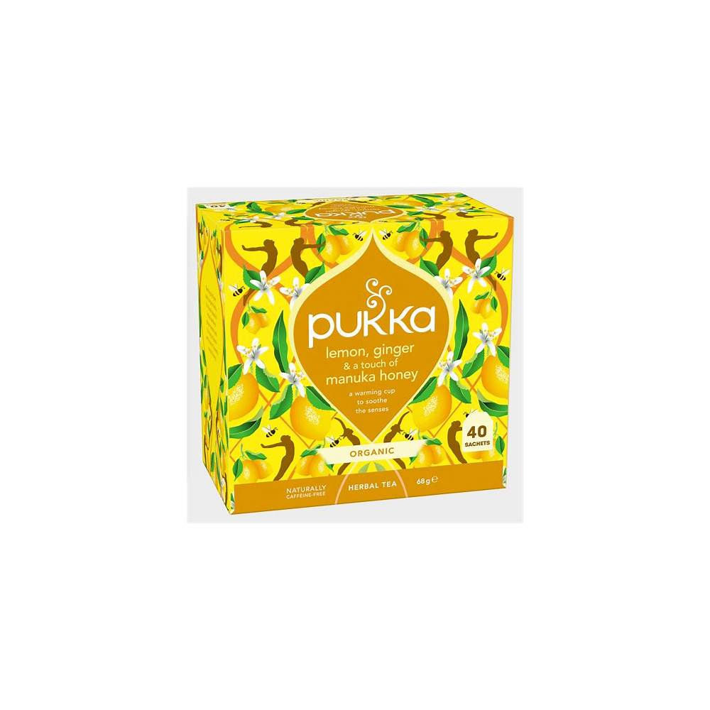 Pukka Lemon, Ginger & A Touch Of Manuka Honey Herbal Tea