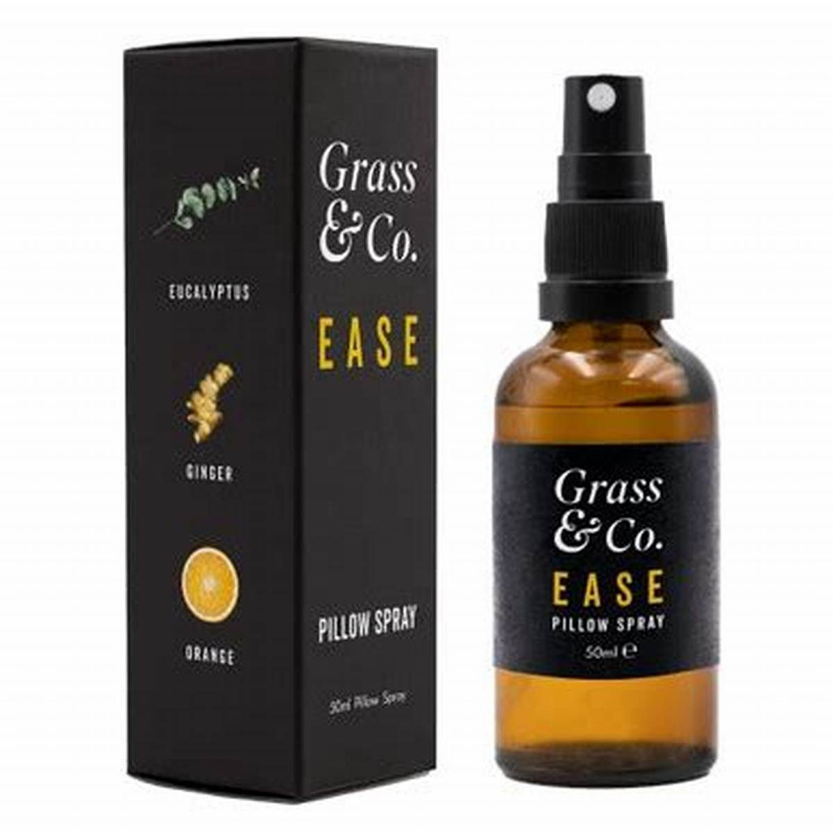 Grass & Co Ease Eucalyptus, Ginger Orange Pillow Spray