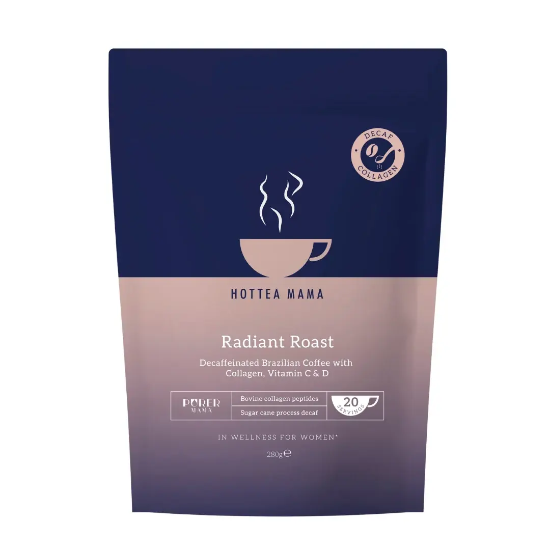HotTea Mama Radiant Roast Collagen Decaf Coffee Blend 280g