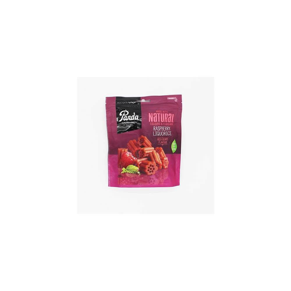 Panda Natural Raspberry Liquorice Cuts 200g (Panda)