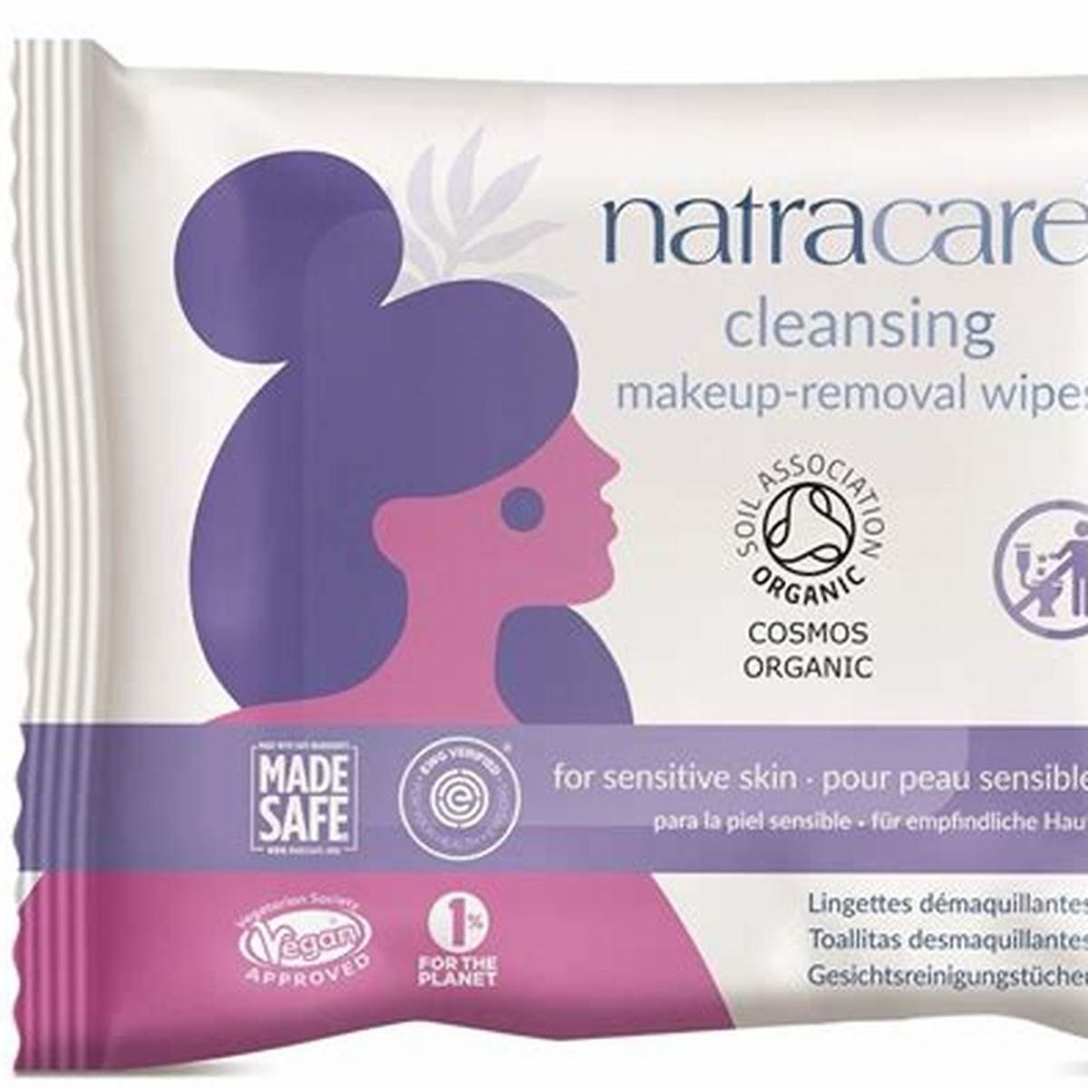 Natracare Cleansing Make-Up Removal Wipes For Sensitive Skin 20's