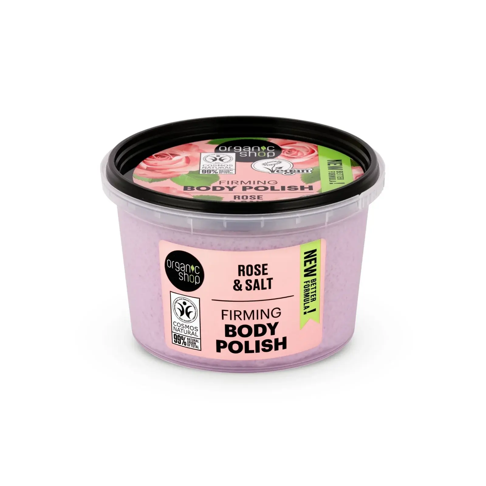 Organic Shop Rose & Salt Firming Body Polish, 250 mL