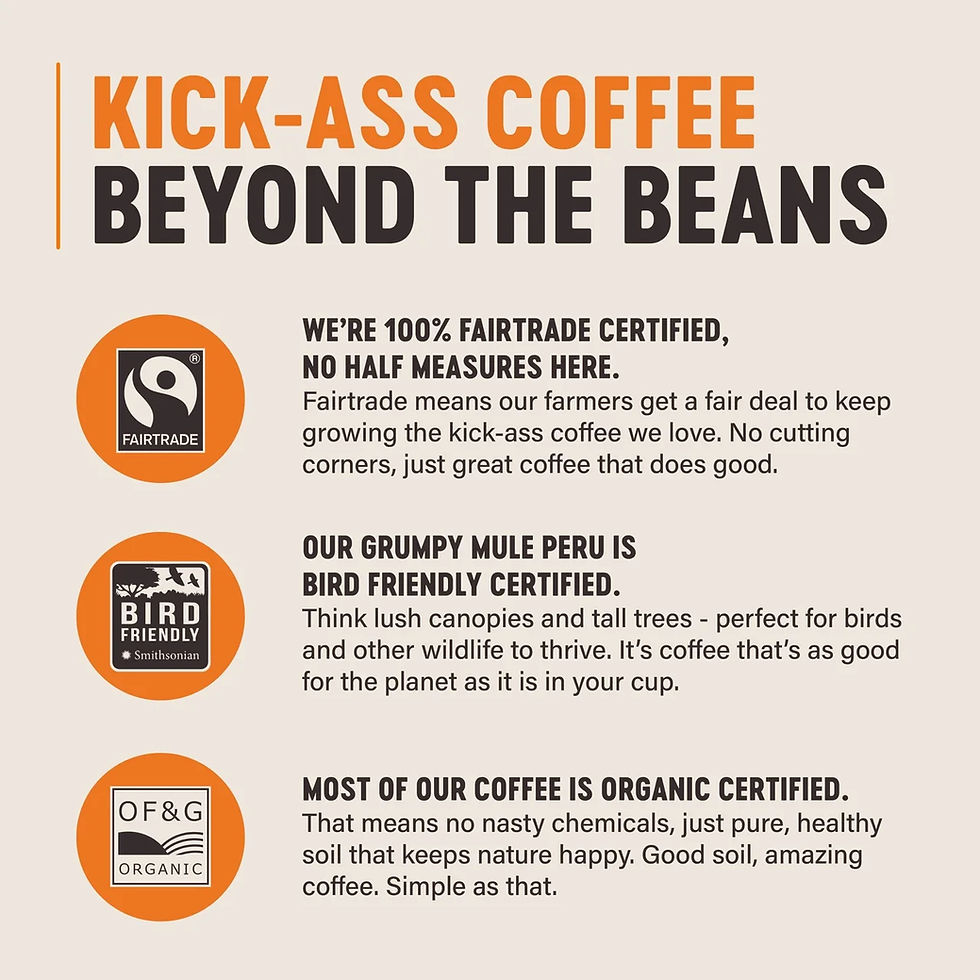 Thumbnail: Grumpy Mule Organic Peru Ground Coffee 200gr