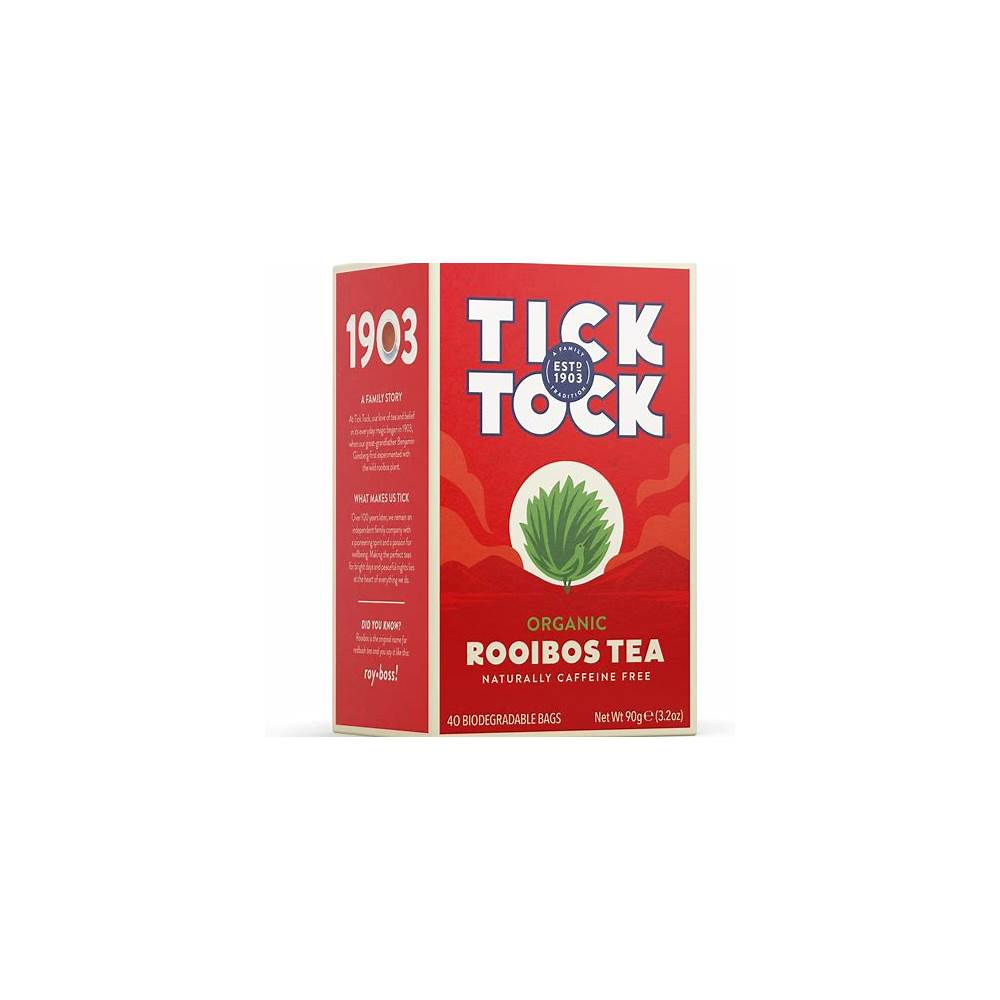 Tick Tock Organic Rooibos Tea Bags