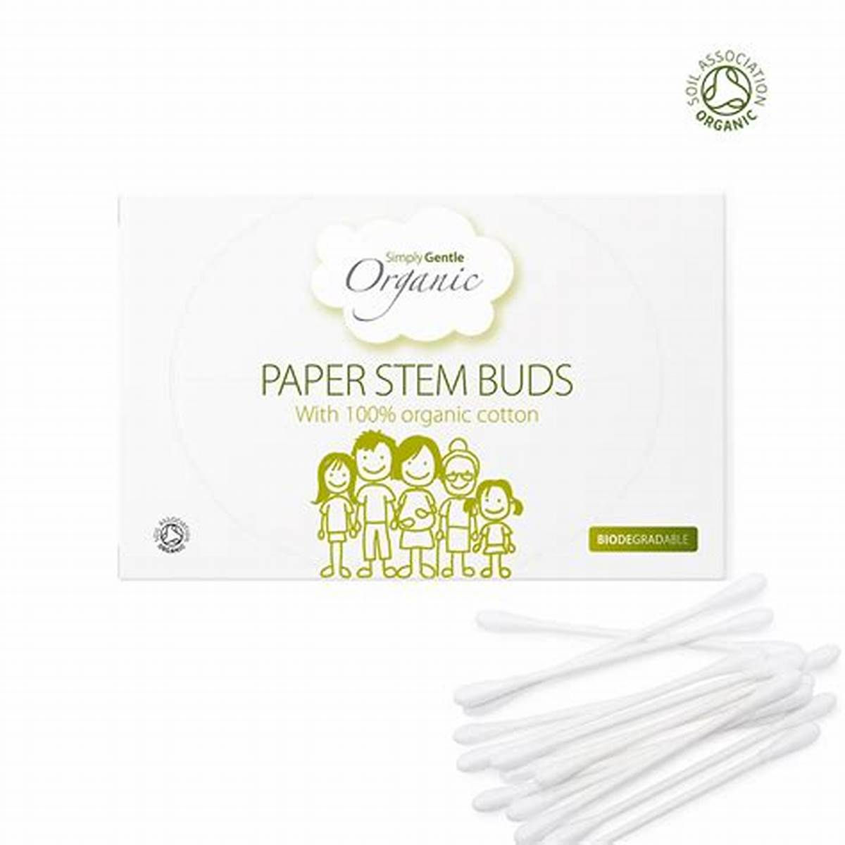 Simply Gentle Paper Stem Cotton Buds Organic