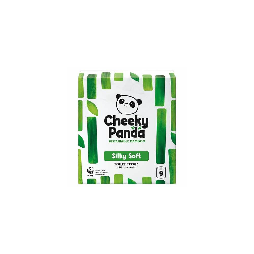 Cheeky Panda Silky Soft Bamboo Toilet Roll 9 Rolls