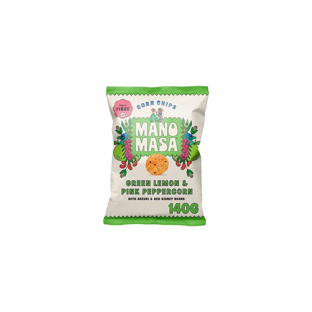 Manomasa Green Lemon & Pink Peppercorn Tortilla Chips