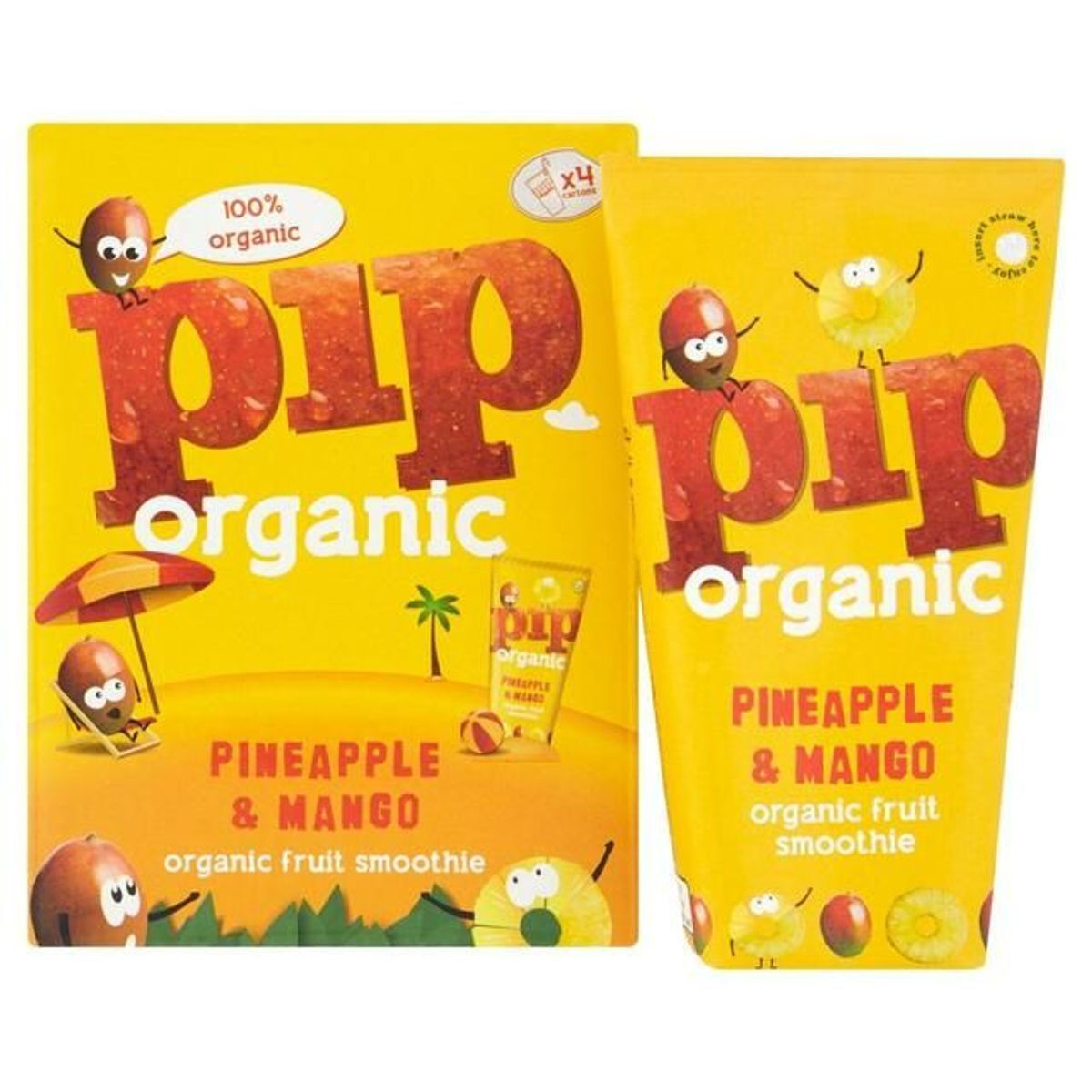 Pip Organic Pineapple & Mango Smoothie Carton 180ml [WHOLE CASE]