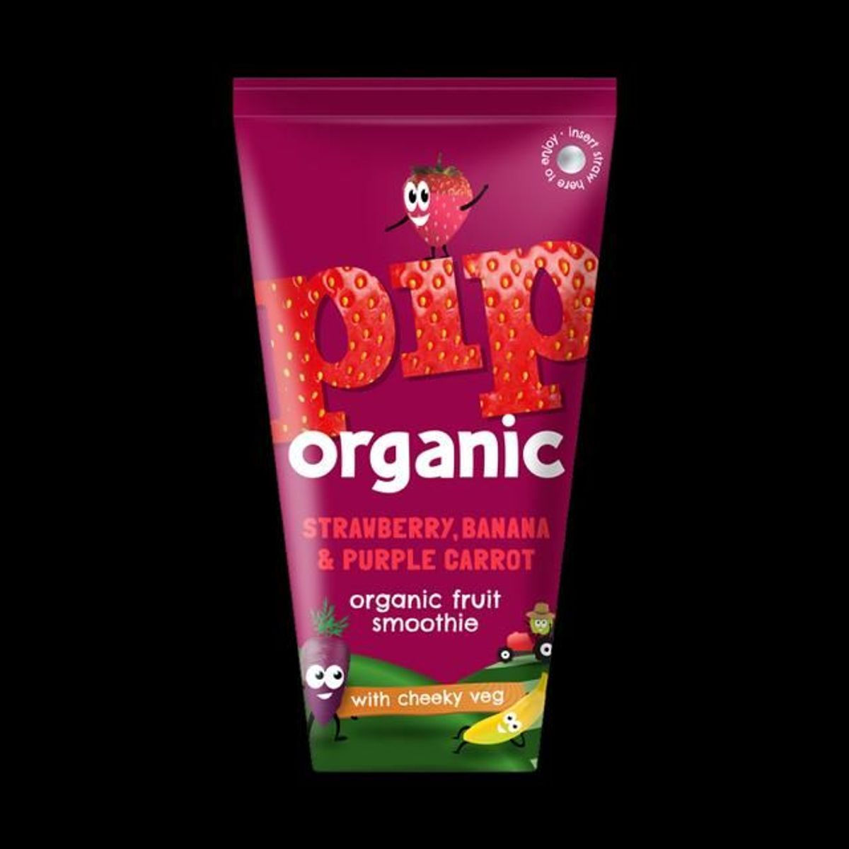 Veganuary Pip Strawberry Banana & Purple Carrot Organic