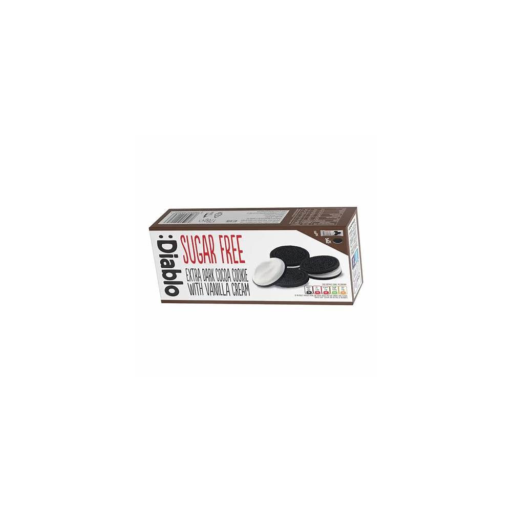 Diablo Sugar Free Extra Dark Cookie Vanilla Cream 176g