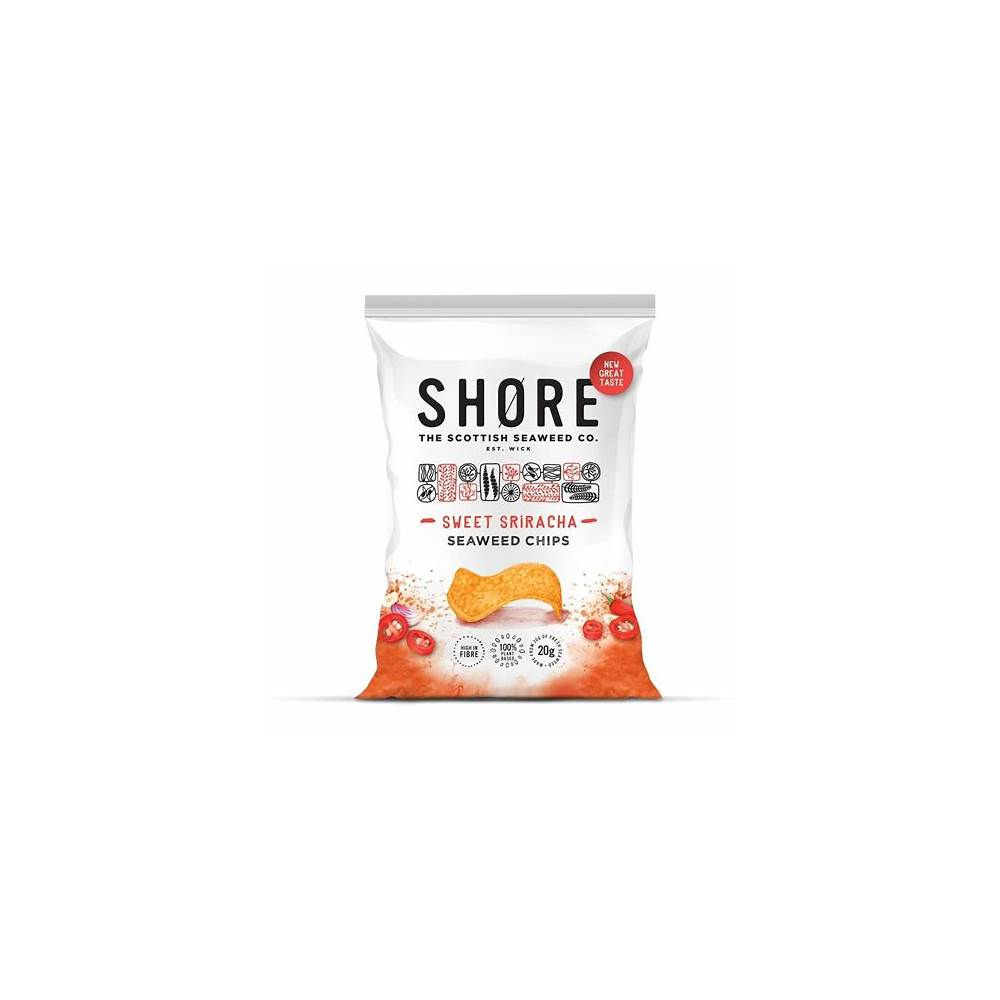 Shore Scottish Seaweed Sweet Sriracha Chips 80g