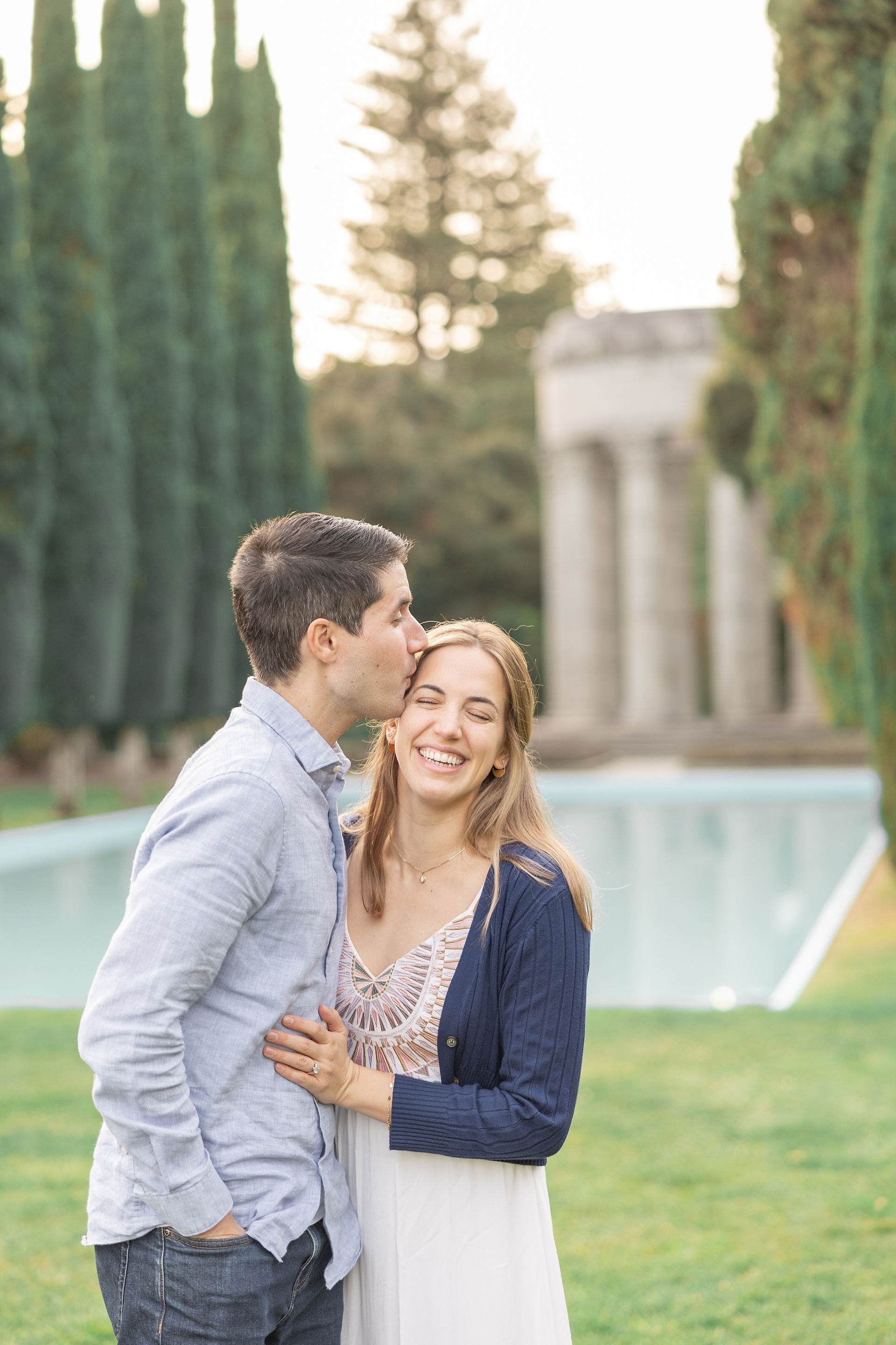 Pulgas Water Temple Engagement Session photographer