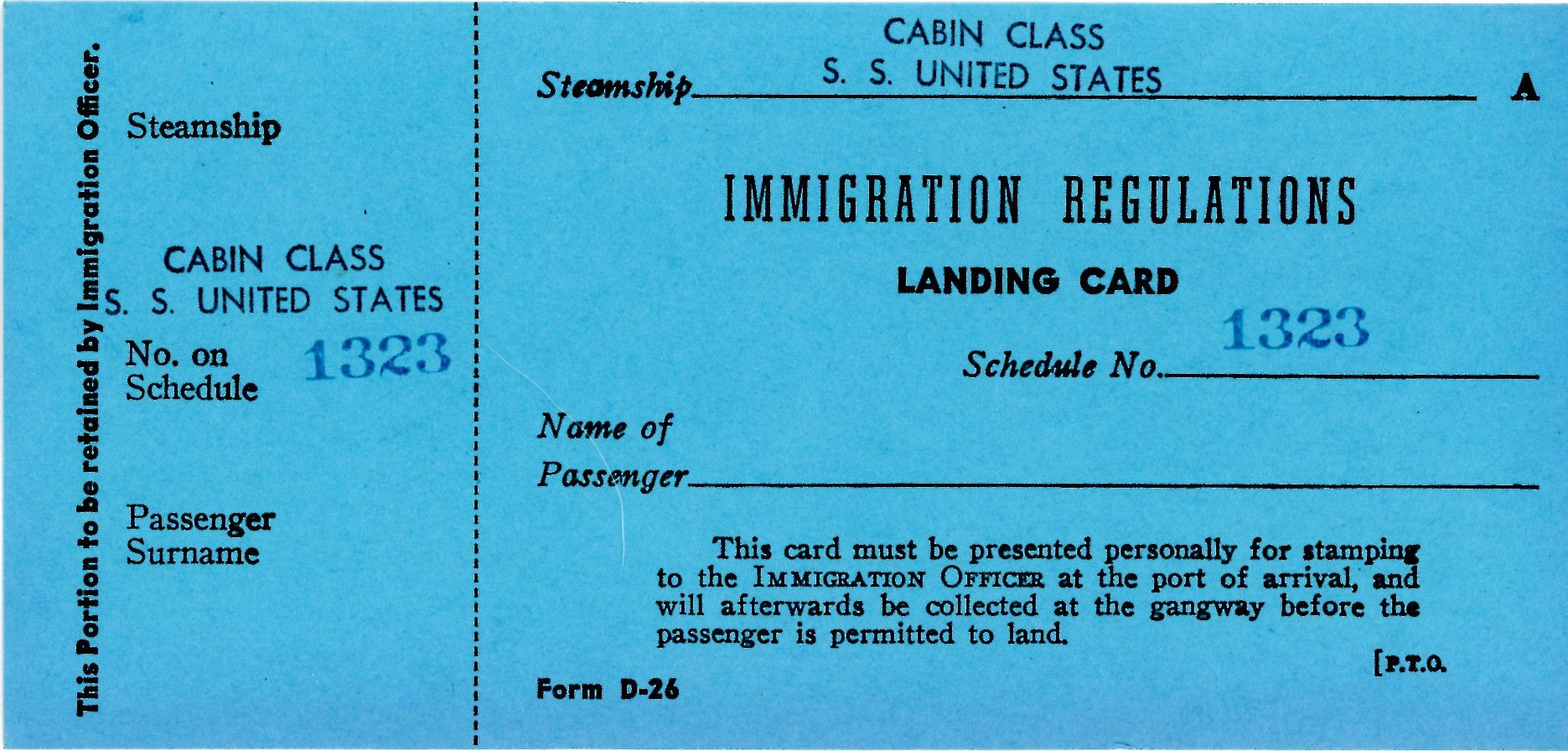 Immigration Form