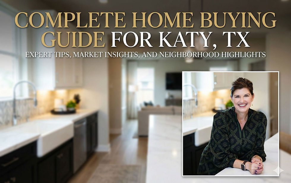 Modern single-family homes in a Katy, Texas master-planned community with tree-lined streets and well-maintained landscaping