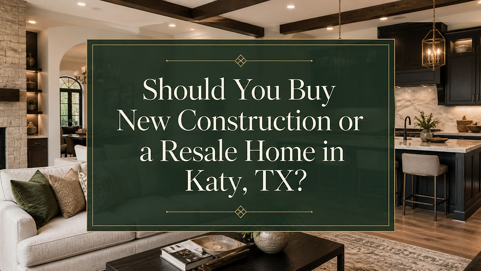 New construction homes in Katy TX and resale neighborhood comparison, spring 2026