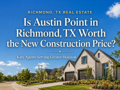 New construction homes in Austin Point, a master-planned community in Richmond, TX