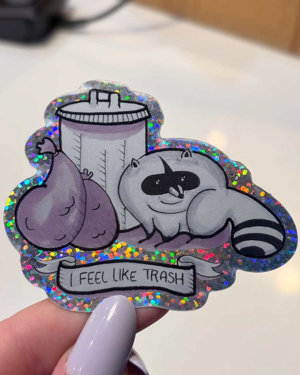 Thumbnail: i feel like trash - sticker
