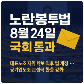 대표노조 지위 확보 직후 노란봉투법 통과