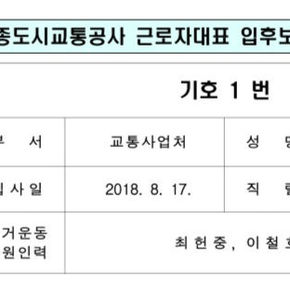 근로자대표 선거 알림