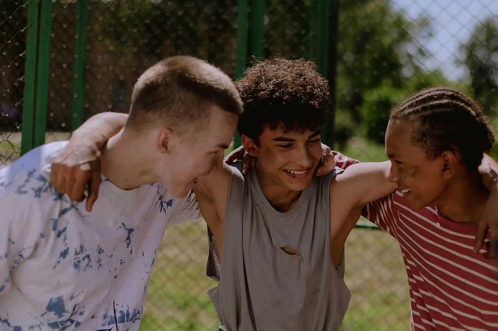boys laughing together