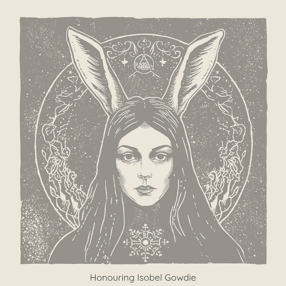 Stylised image of Isobel Gowdie