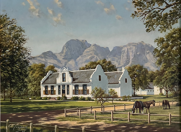 George Alan Campbell South African Artist oil painting