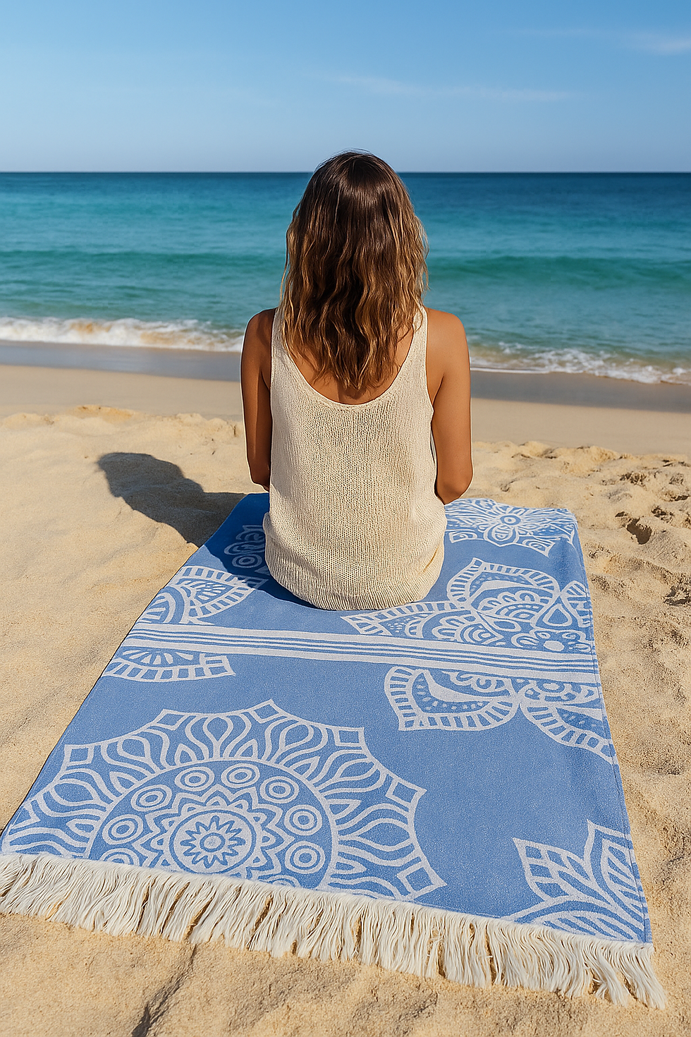Thumbnail: Boho Cotton Bath Towel | Spa Towel