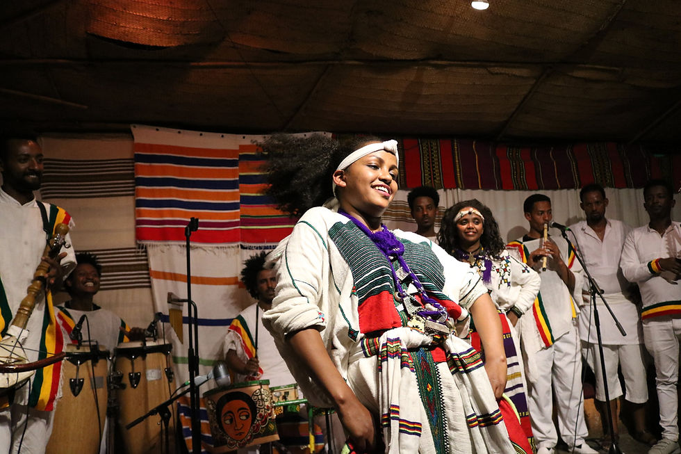 A dancer performing in Ethiocolor, playing at Le Mondo this September 8 in Baltimore