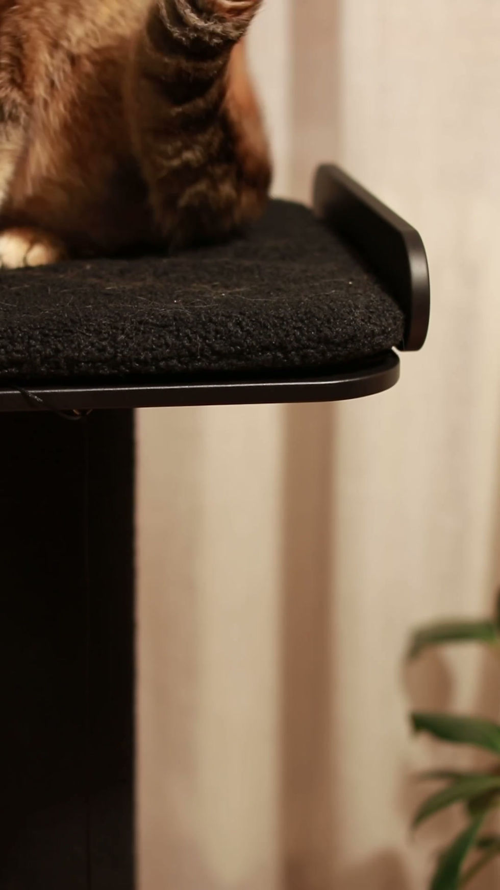 Прев'ю: Кігтеточка Model S з лежаком Чорна