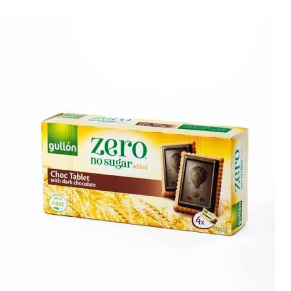 Gullón Zero Choc Tablet | עוגיות פריכות עם שוקולד מריר ללא תוספת סוכר