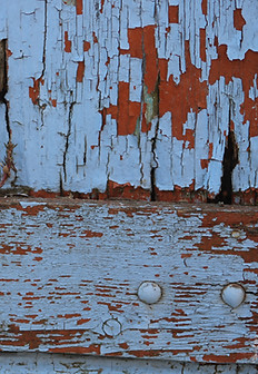 Wood with old layers peeling off