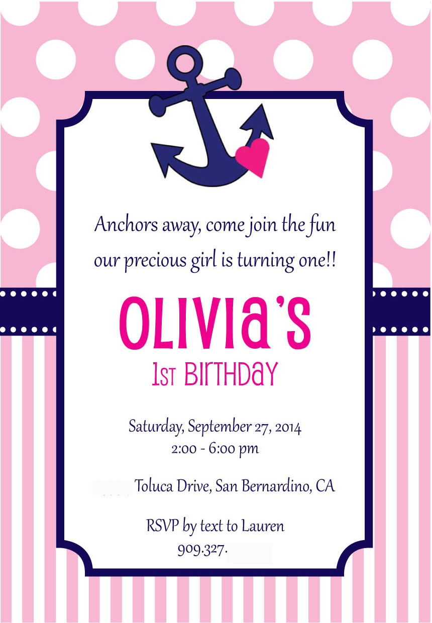 Olivia's 1st Birthday Invitation!