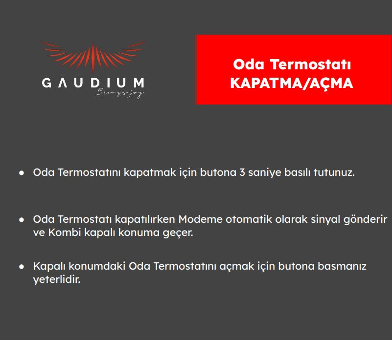 ALV-127 Kablosuz Dijital Oda Termostatı Oda Termostatı Kapatma / Açma