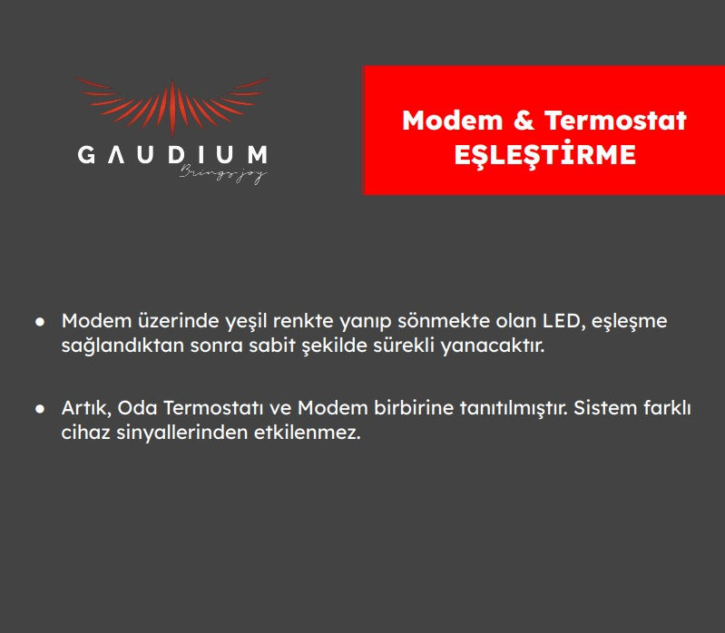 ALV-127 Kablosuz Dijital Oda Termostatı
Modem & Termostat Eşleştirme