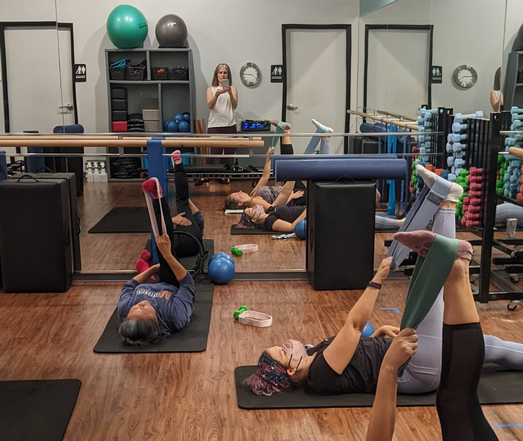 Reformer on the Mat Workshop at Pilates South Austin, 2022 - Mat Pilates and “bands” – it’s a thing.