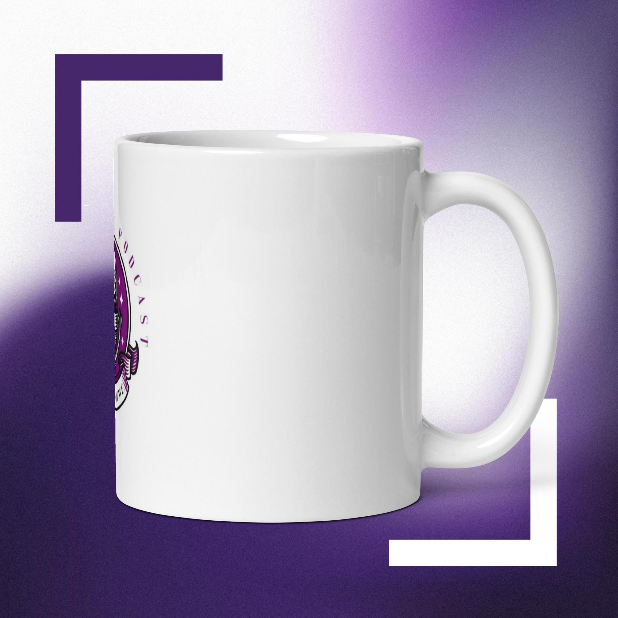 White glossy mug