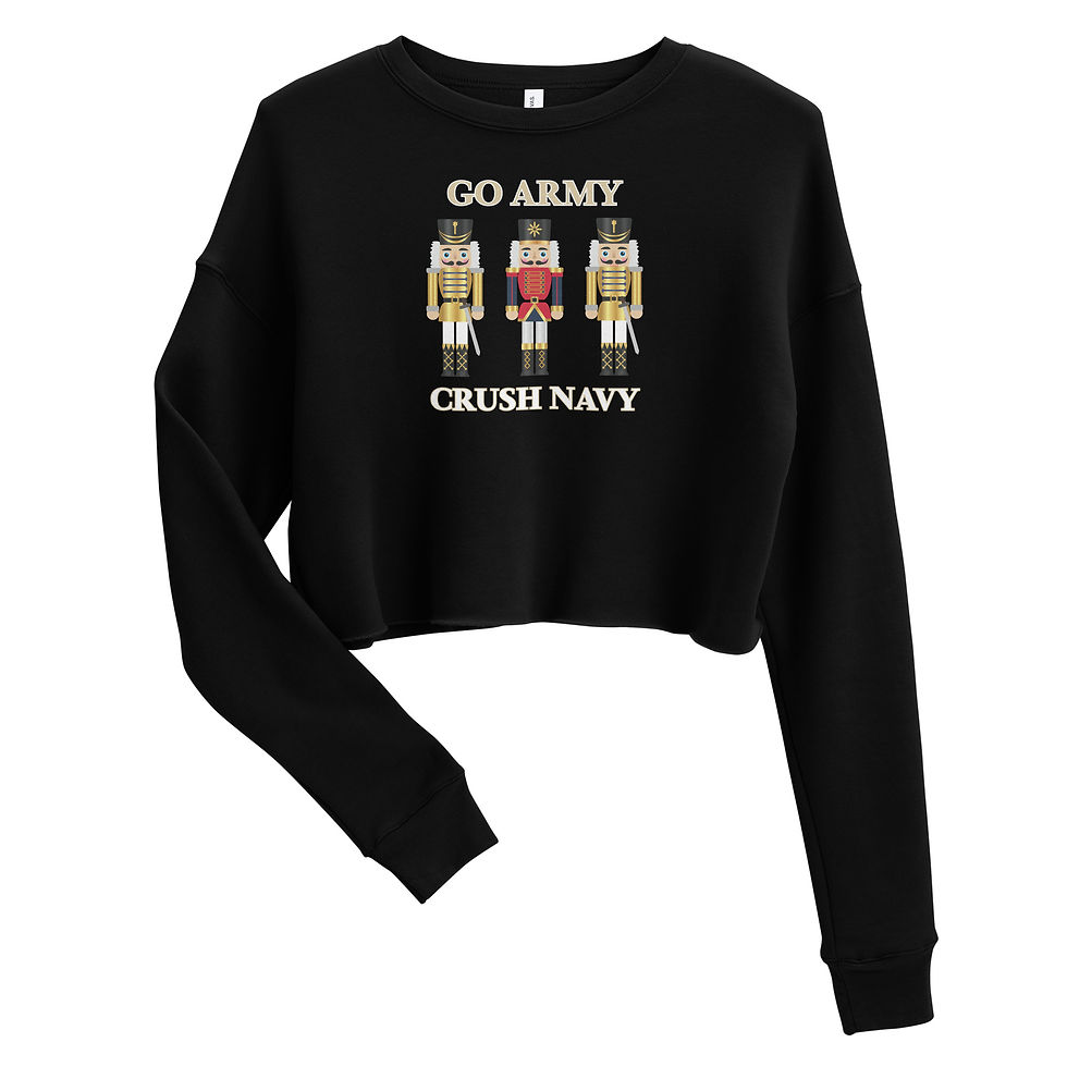 Thumbnail: Go Army Crush Navy- Crop Sweatshirt
