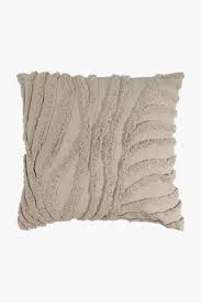 Thumbnail: 1pc Striped Chenille Fabric Embroidered Decorative Cushion, Nordic Ins Style 