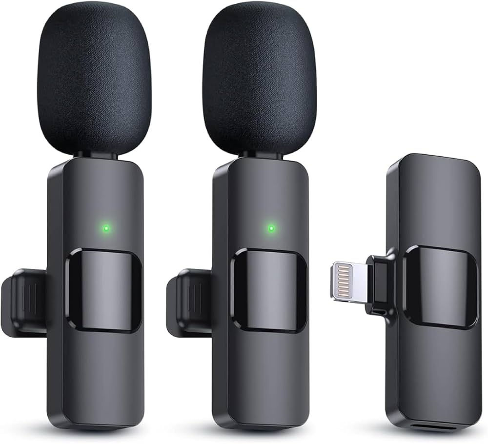 Wireless Microphone – Noise-Cancelling Clip-On Lavalier Mic