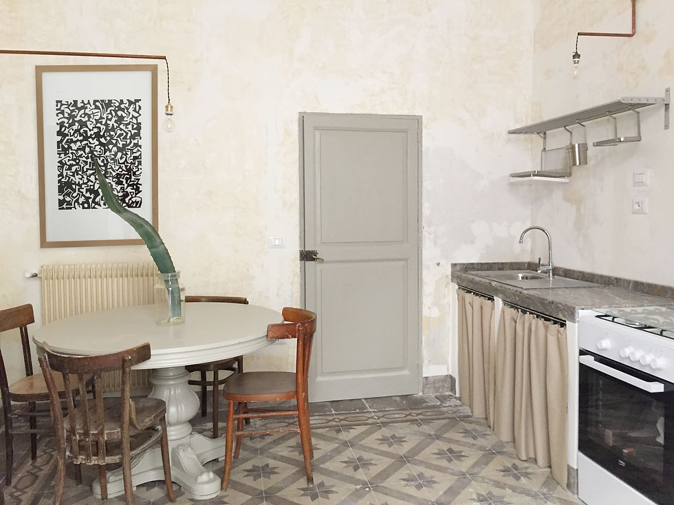 kitchen and dining room