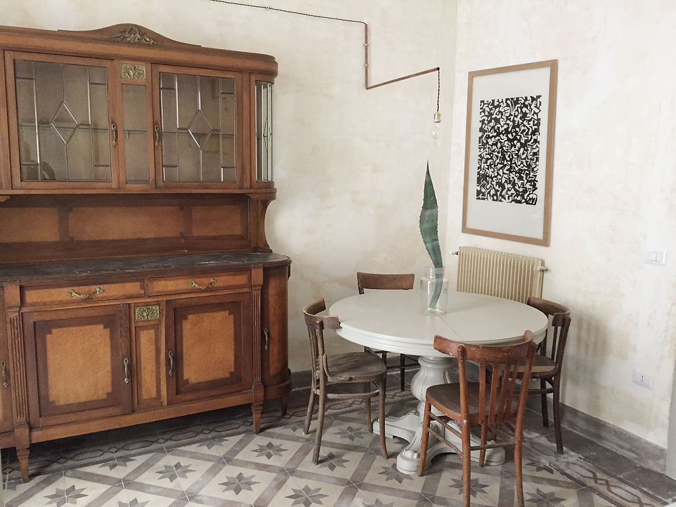 kitchen and dining room