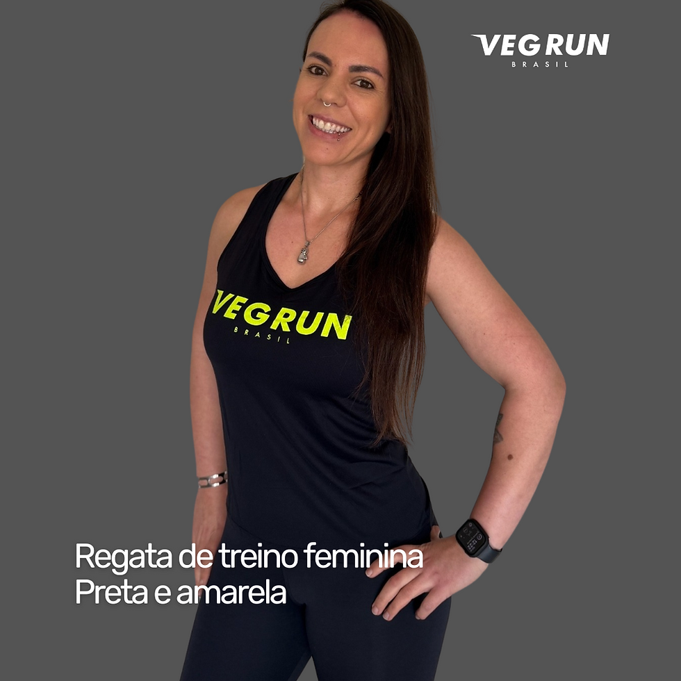 Miniatura: Regata de treino preta e amarela (masc. e fem.)