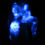 Thumbnail: Light Up Faux Fur Boa  BLUE LEDs White Fur LED Scarf
