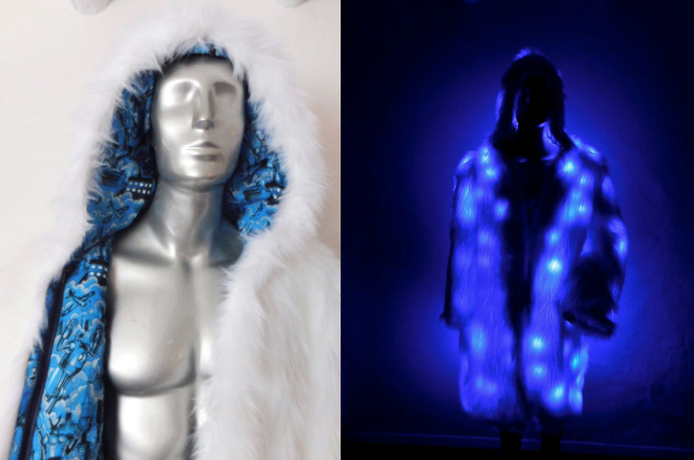 Faux Fur Light Up Coat - Robots Arise! Robot Metropolis Interior