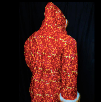 Thumbnail: Orange Faux Fur Coat  Light Up Coat -  With Backpack Option